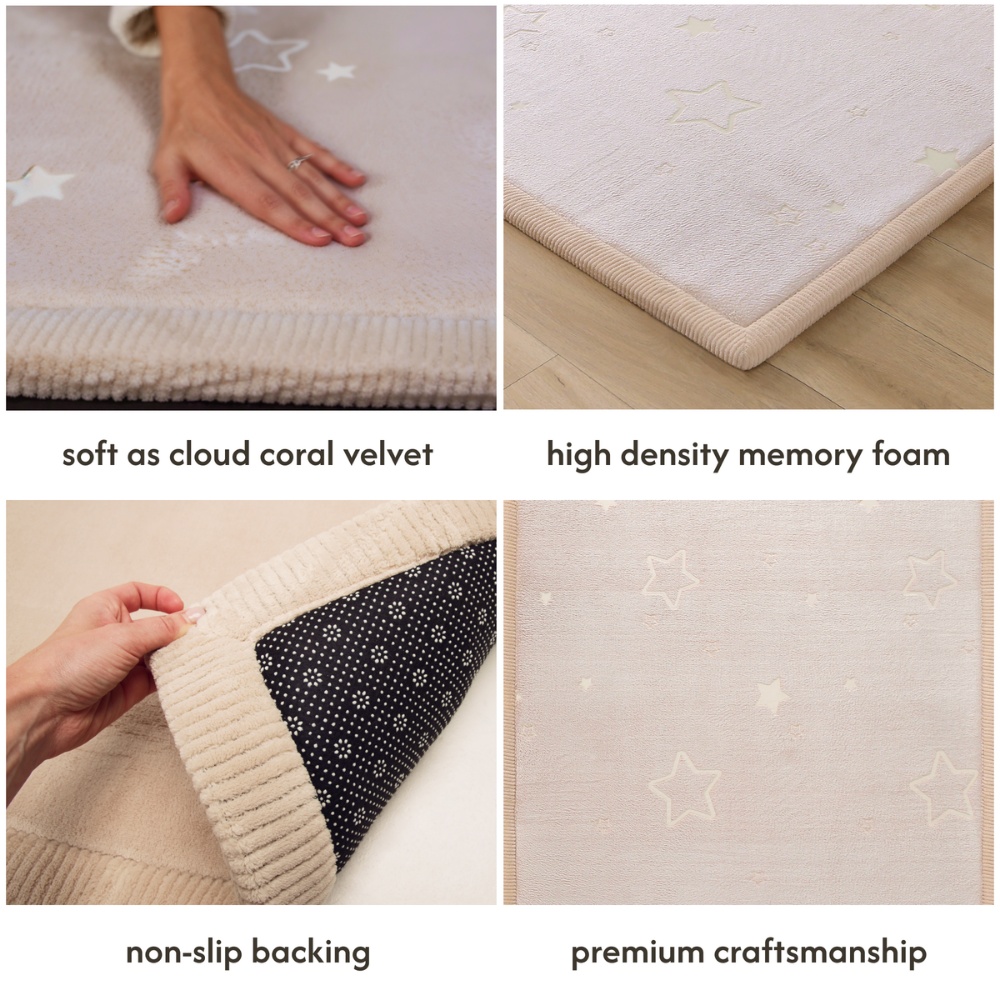 Hakuna Matte - GlowCloud Play Mat Carpet Glow in the Dark - Stars 170 x 120 x 2.5 cm - Image 2