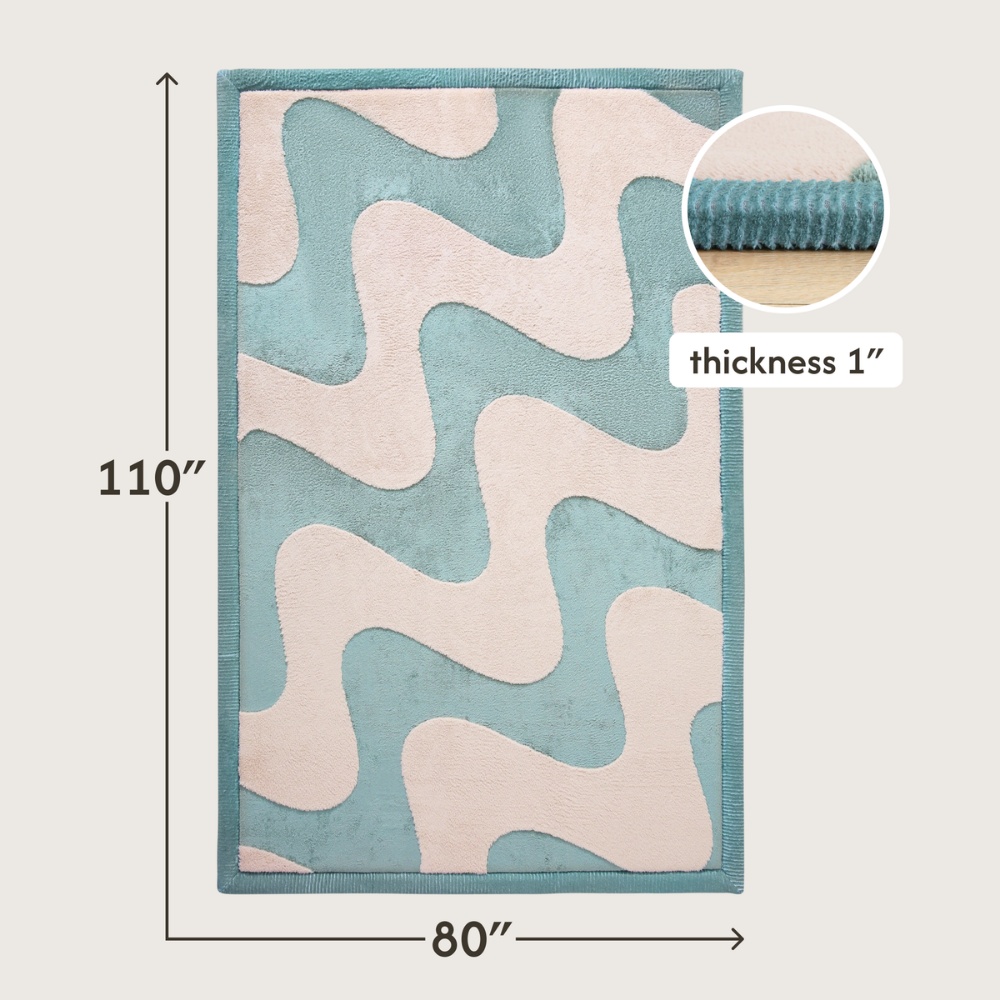 Hakuna Matte - CloudSoftRise Play Mat 3D Carpet - Waves 280 x 200 x 2.5 cm - Image 2