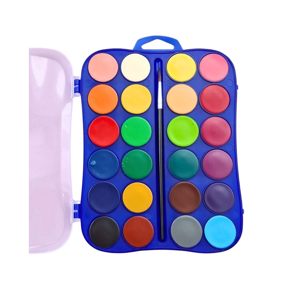 Toy Color - Watercolour Pallet & Paint Brush - Titanium & Gluten-Free - 24 Colours - Image 3