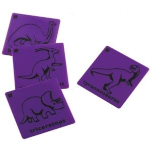 EDX Education - Art Rubbing & Embossing Plates - Dinosaurs 4pcs