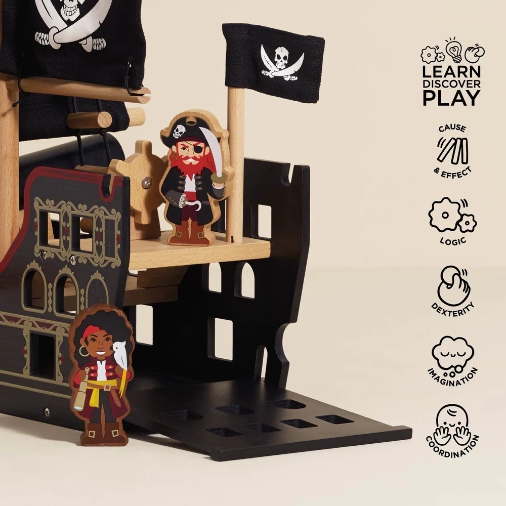 Le Toy Van - Barbarossa Wooden Pirate Ship & Characters - Image 3