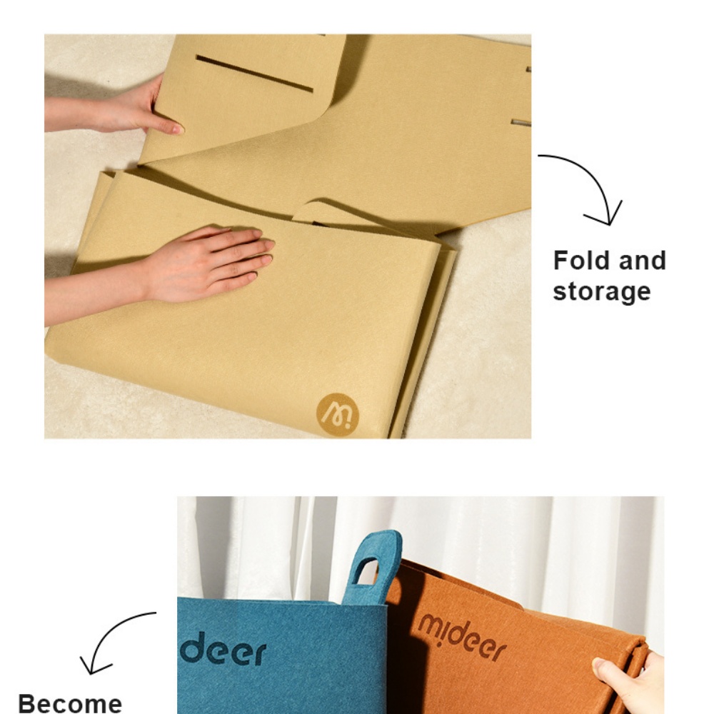 Mideer - Toy Storage Bag: Organiser for Kids Room - Beige - Image 3
