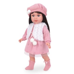 Fashion Doll with Sound - Nina - Dress, Beanie & Shoes - 40cm-**