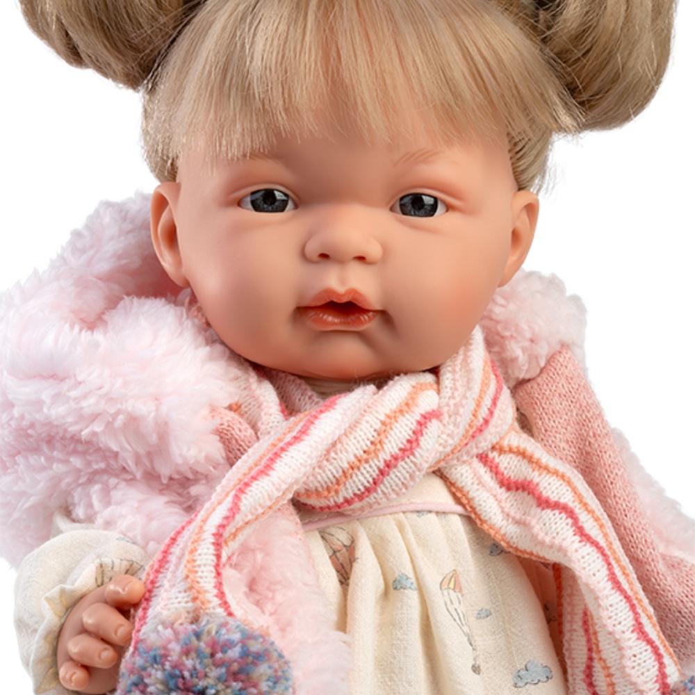 Llorens - Baby Girl Doll with Crying Mechanism, Clothing, Scarf & Accessories: Joelle - 38cm - Image 2