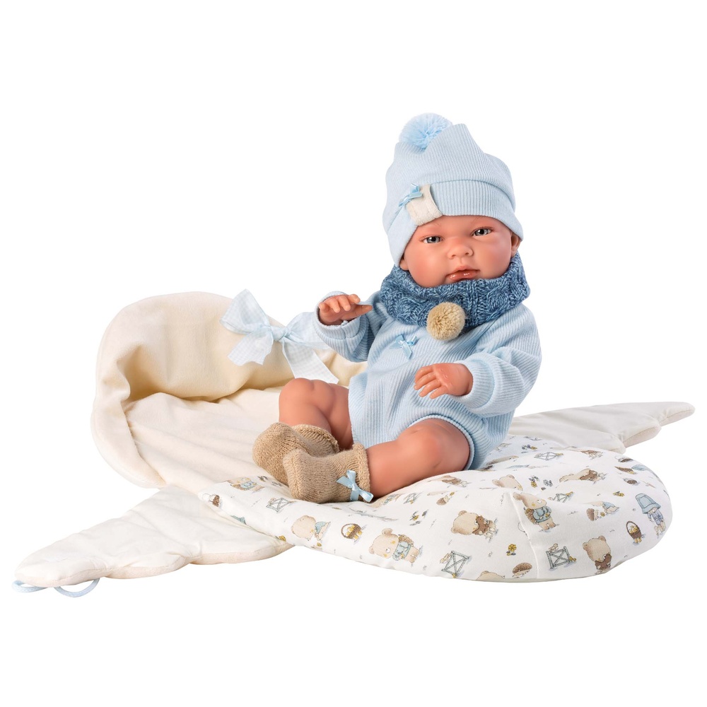 Llorens - Anatomically Correct Baby Boy Doll with Outfit & Sleeping-Bag: Nico - 40cm - Image 2