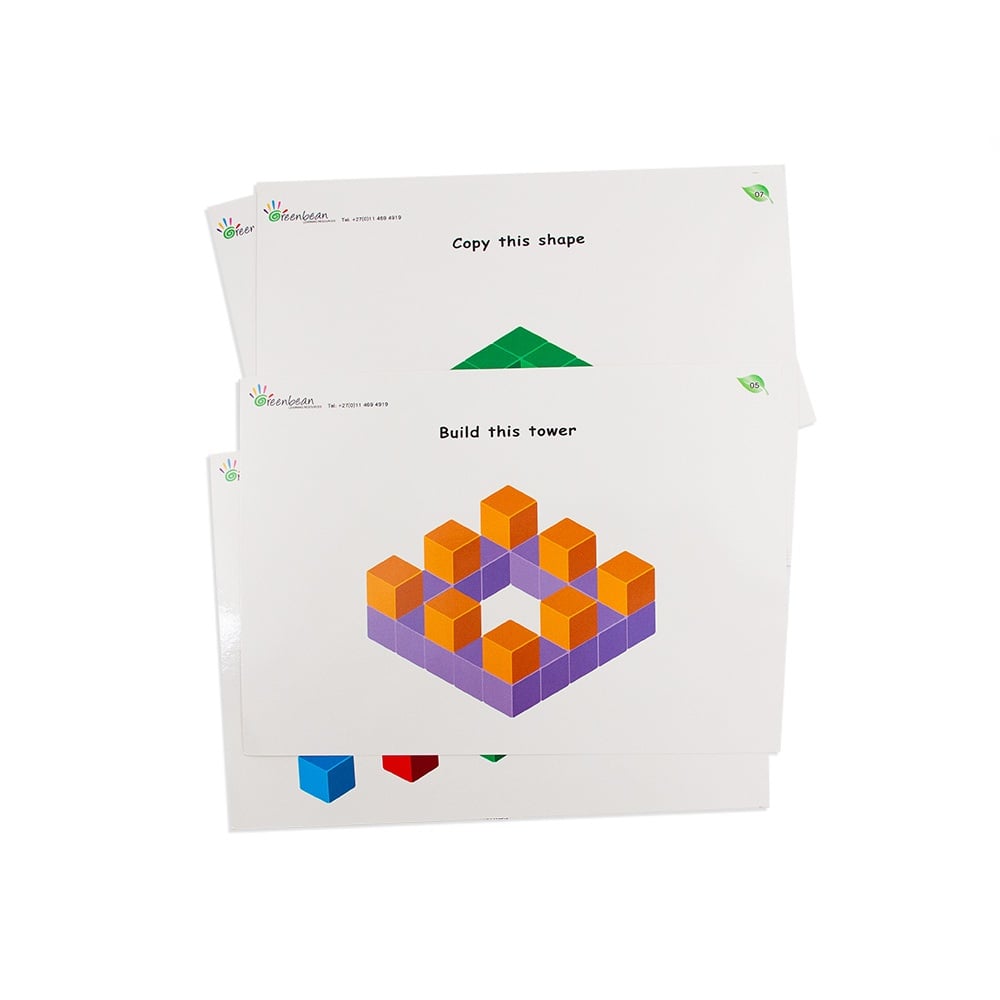 Greenbean - Activity Cards Connect A Cube Set 1