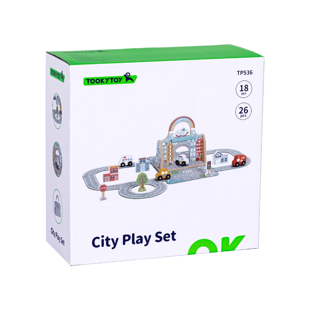 TookyToy - Pretend Play Story Box: City Toy Set in Carry Case - Image 6