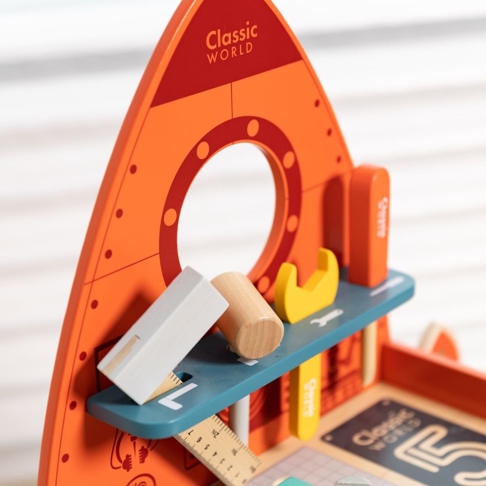 Classic World - Pretend & Play - Rocket Workbench & Tool Set - Image 5