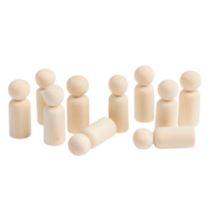 Anthony Peters - Small Wooden People Craft Shapes for Kids - Pack of 10