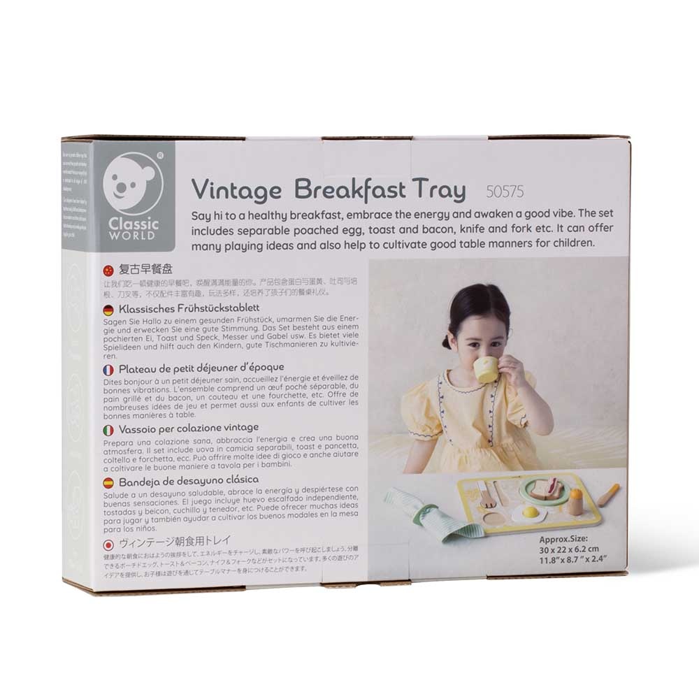 Classic World - Pretend & Play - Vintage Breakfast Tray - Image 9