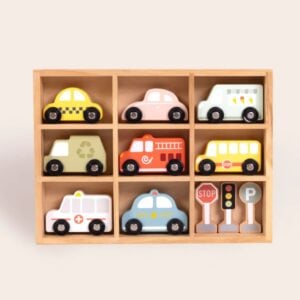 TookyToy - Transportation & Street Sign Set - 12 Piece Pastel Set