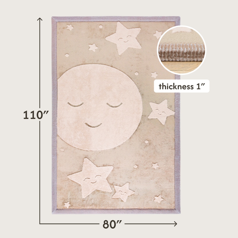 Hakuna Matte - CloudSoftRise Play Mat 3D Carpet - Moon & Stars 280 x 200 x 2.5 cm - Image 3