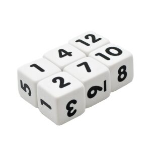 EDX Education - Dice - Number 1-12 - 18mm - 12pcs Polybag