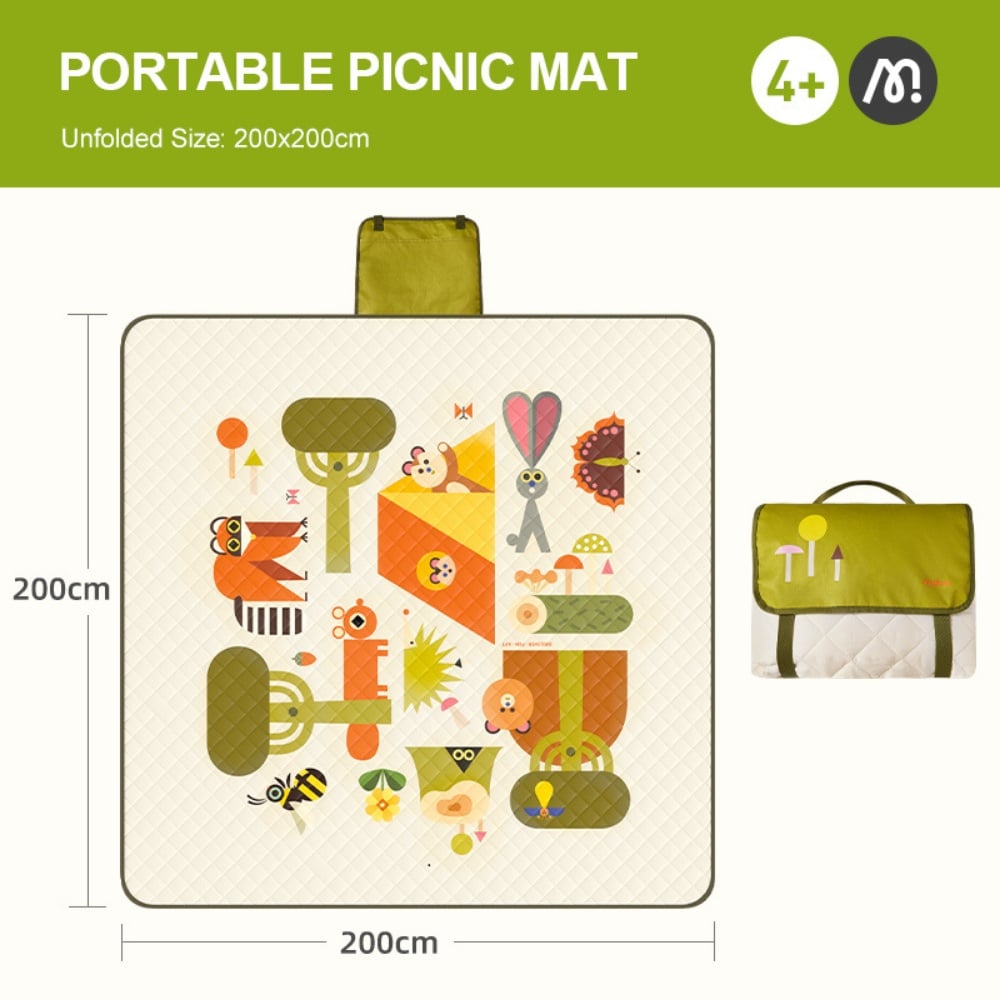 Mideer - Portable Family Picnic Mat with Artist Illustrations - Deer Camp Party - Image 2