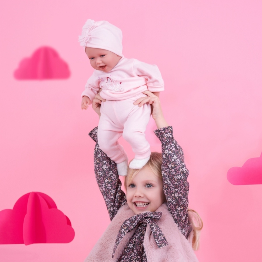 Llorens - Baby Girl Doll with Laughing Mechanism, Clothing & Cushion: Mimi - 42cm - Image 4