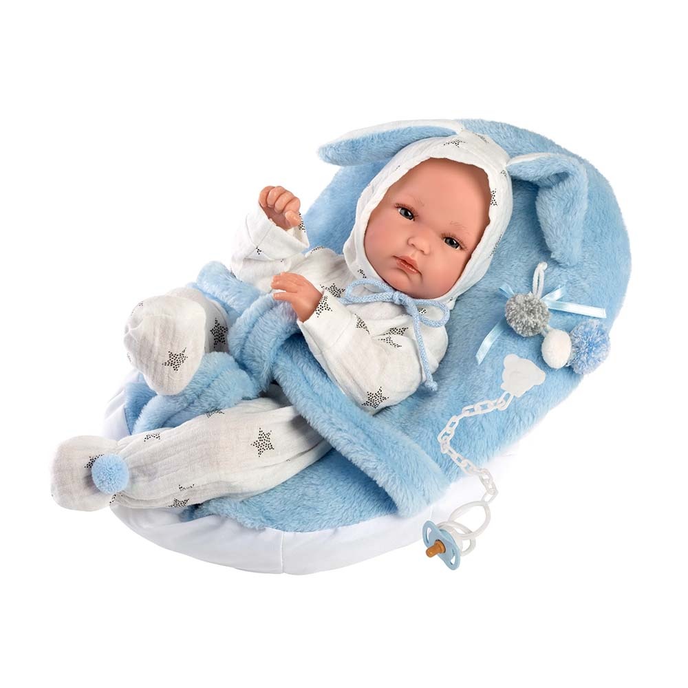 Llorens - Anatomically Correct Baby Boy Doll with Clothing & Carrier Seat: Bimbo - 35cm - Image 3