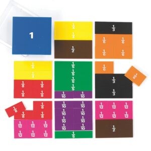 EDX Education - Fraction Squares - 1 to 12th - Printed - 51pcs