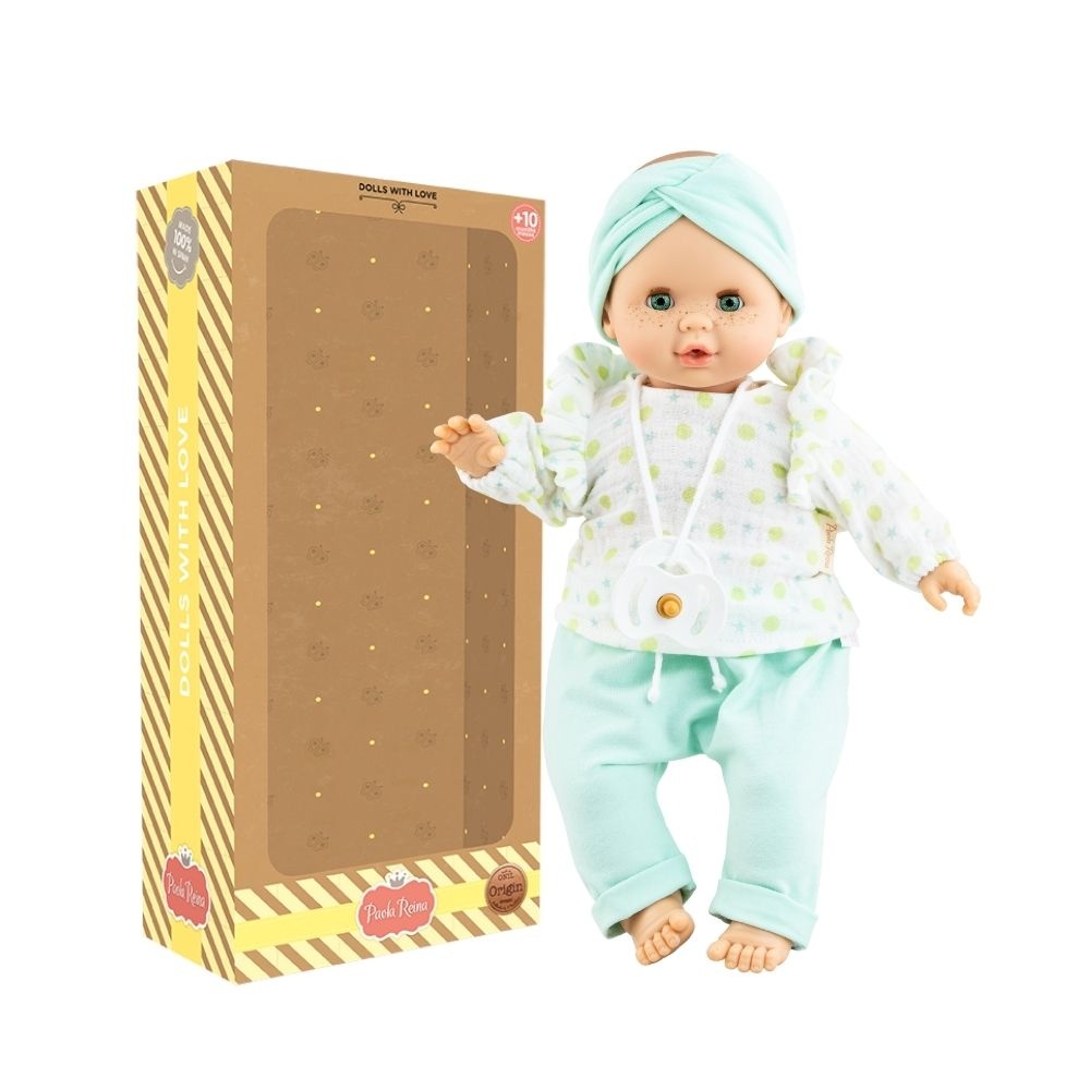 Paola Reina Dolls: Crying Baby Doll with Clothing & Pacifier: Sonia - 36cm - Image 5