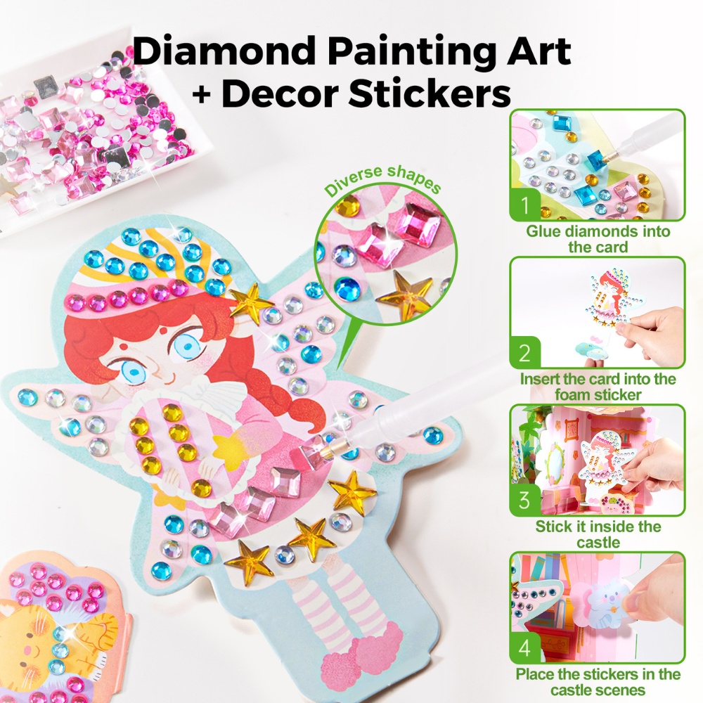 Jar Meló - Diamond Art Dollhouse - Fairy Castle Craft & Play Set - Image 3
