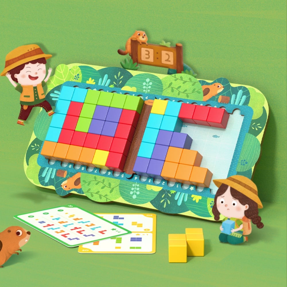 Mideer - 5-in-1 Jungle Tetris Block Educational Game for Kids - Image 5