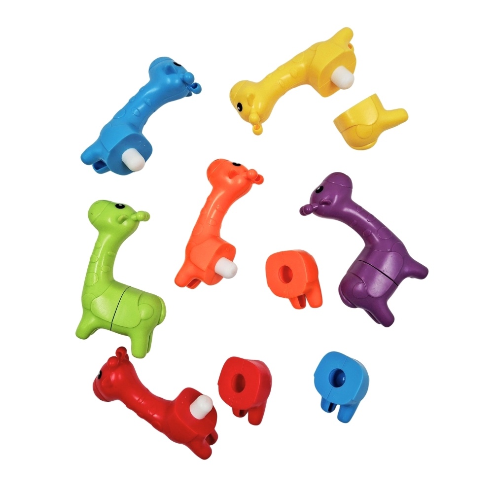 Mingli Toys - Mix, Match & Connect Giraffes - Educational Toy - 6 Pieces - Image 3