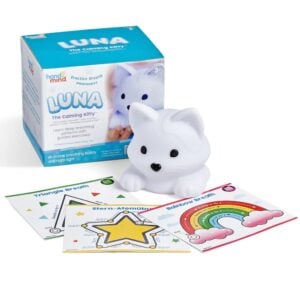 Hand2Mind - Luna The Calming Kitty™ Breathing & Mindfulness Companion, & Nightlight