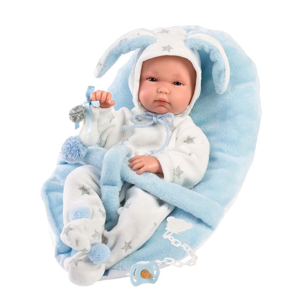 Llorens - Anatomically Correct Baby Boy Doll with Clothing & Carrier Seat: Bimbo - 35cm - Image 4