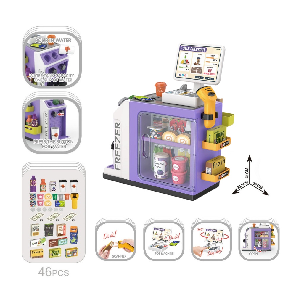 Cogo - Pretend & Play Grocery Store with Lights & Sound Effects - 46 Pieces-** - Image 3