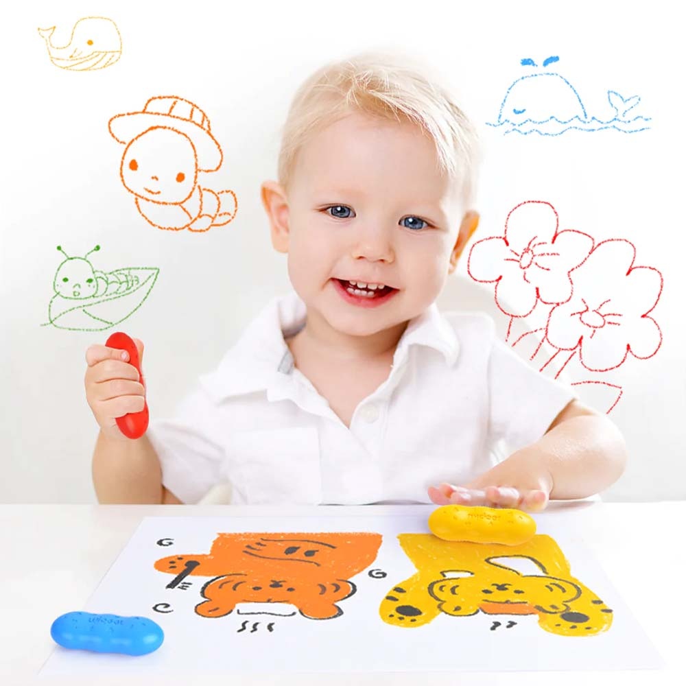 Mideer - Pea Beeswax Crayons - 8 Colours - Image 3