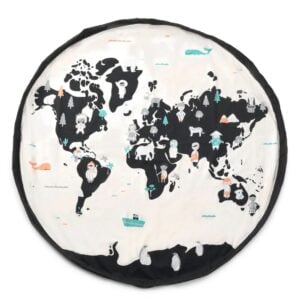 Play&Go - 3-in-1 Playmat & Toy Bag - Worldmap Colour