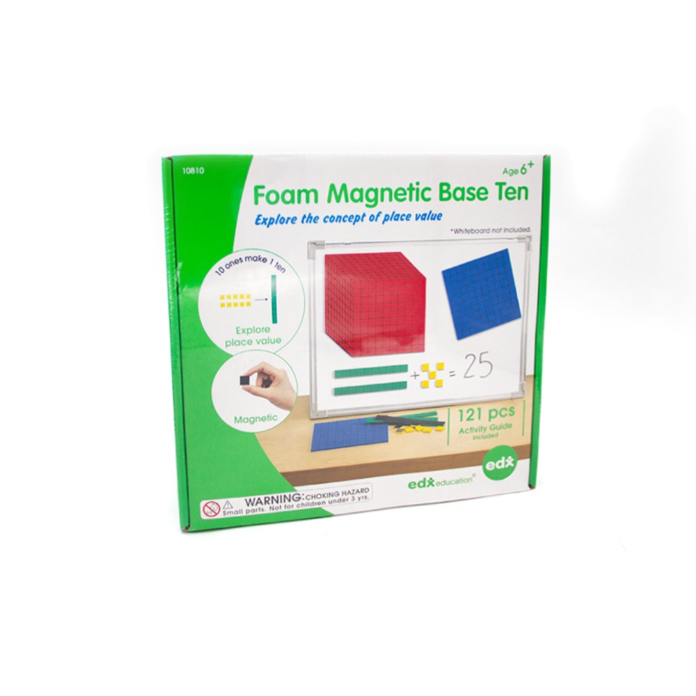 EDX Education - Magnetic Base Ten Blocks - Demo Set for Whiteboard - 121pcs - Image 3
