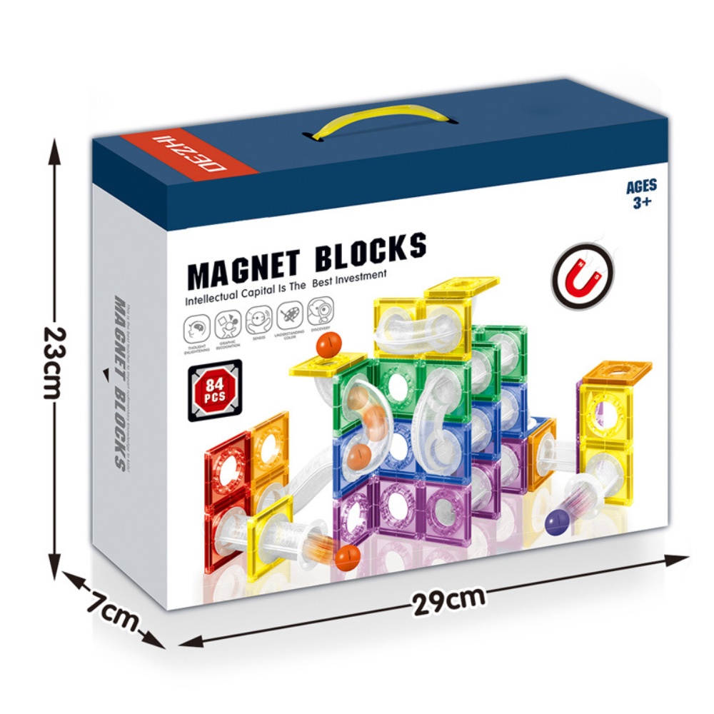 Cogo - Magnetic Tiles with Track Ball - 84 Pieces - Image 4