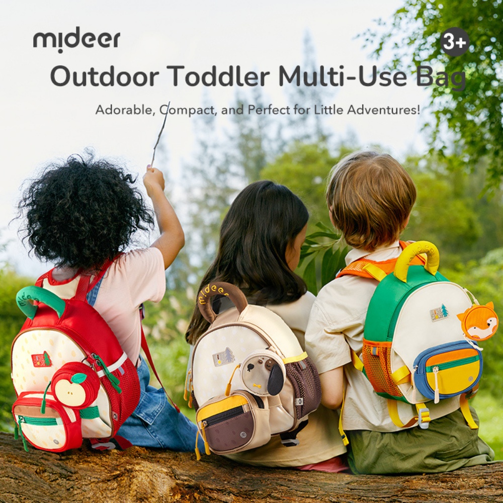 Mideer - Kids Outing Backpack with Safety Features - Orange - Image 6