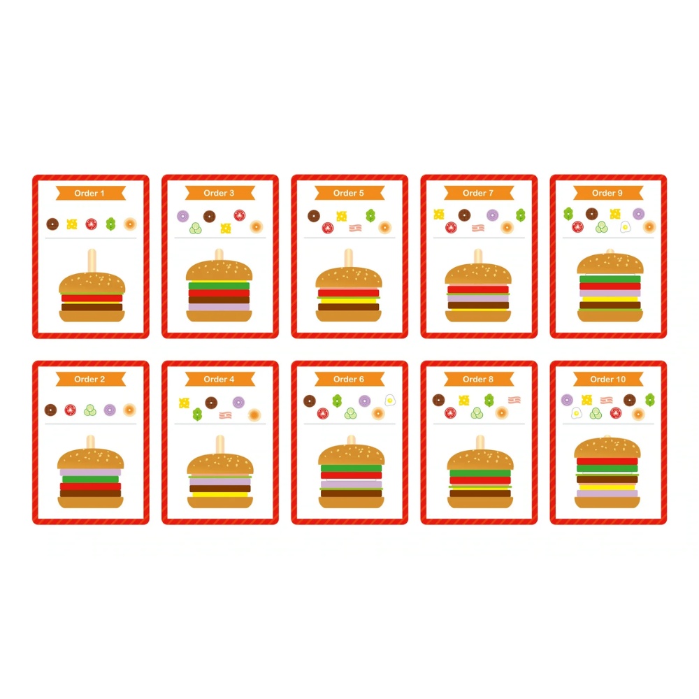 TookyToy - Making A Burger - Stacking & Sequencing Activity Toy - Image 6