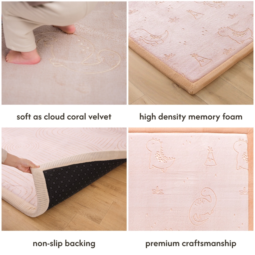 Hakuna Matte - GlowCloud Play Mat Carpet Glow in the Dark - Dinosaurs 170 x 120 x 2.5 cm - Image 2
