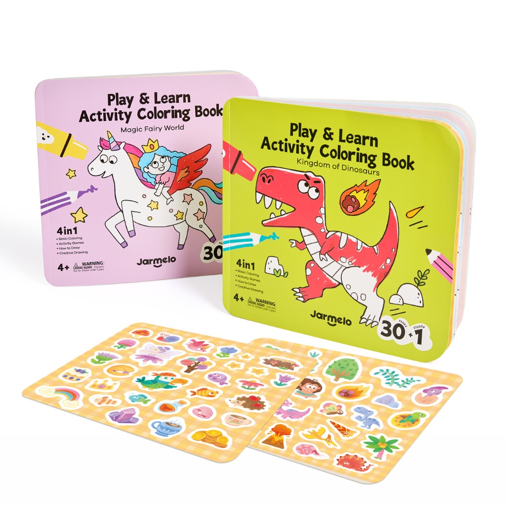 Jar Meló - Play & Learn Colouring Book Set: Dinosaurs & Fairies - 2 Books 60 Pages - Image 8