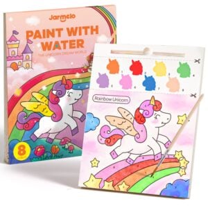 Jar Meló - Watercolour Painting Book - 20 Pages & Paint Brush - Unicorns