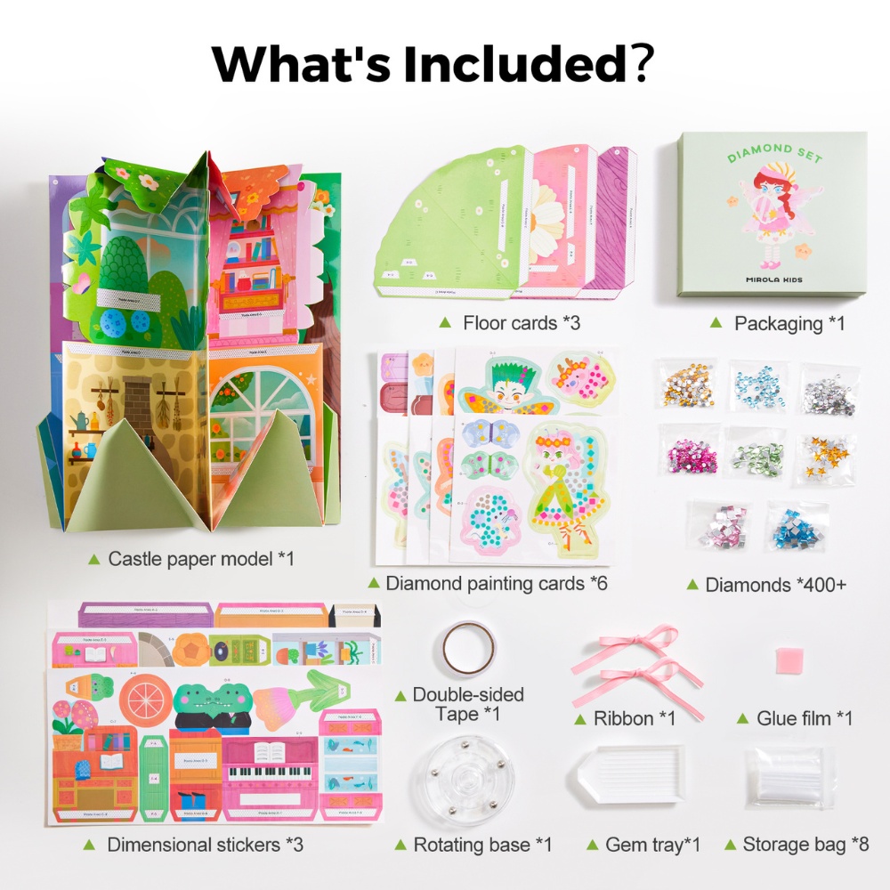 Jar Meló - Diamond Art Dollhouse - Fairy Castle Craft & Play Set - Image 2