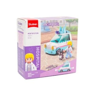 Sluban Building Set: Metropolis Pull Back - Pet Pickup Car - 103pcs