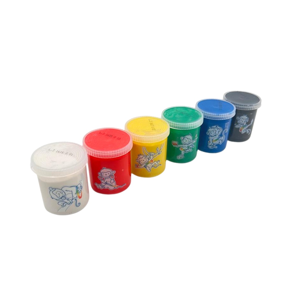 Toy Color - Superwashable & Non-Toxic Fingerpaint for Kids - 6 x 80ml Pots - Image 3