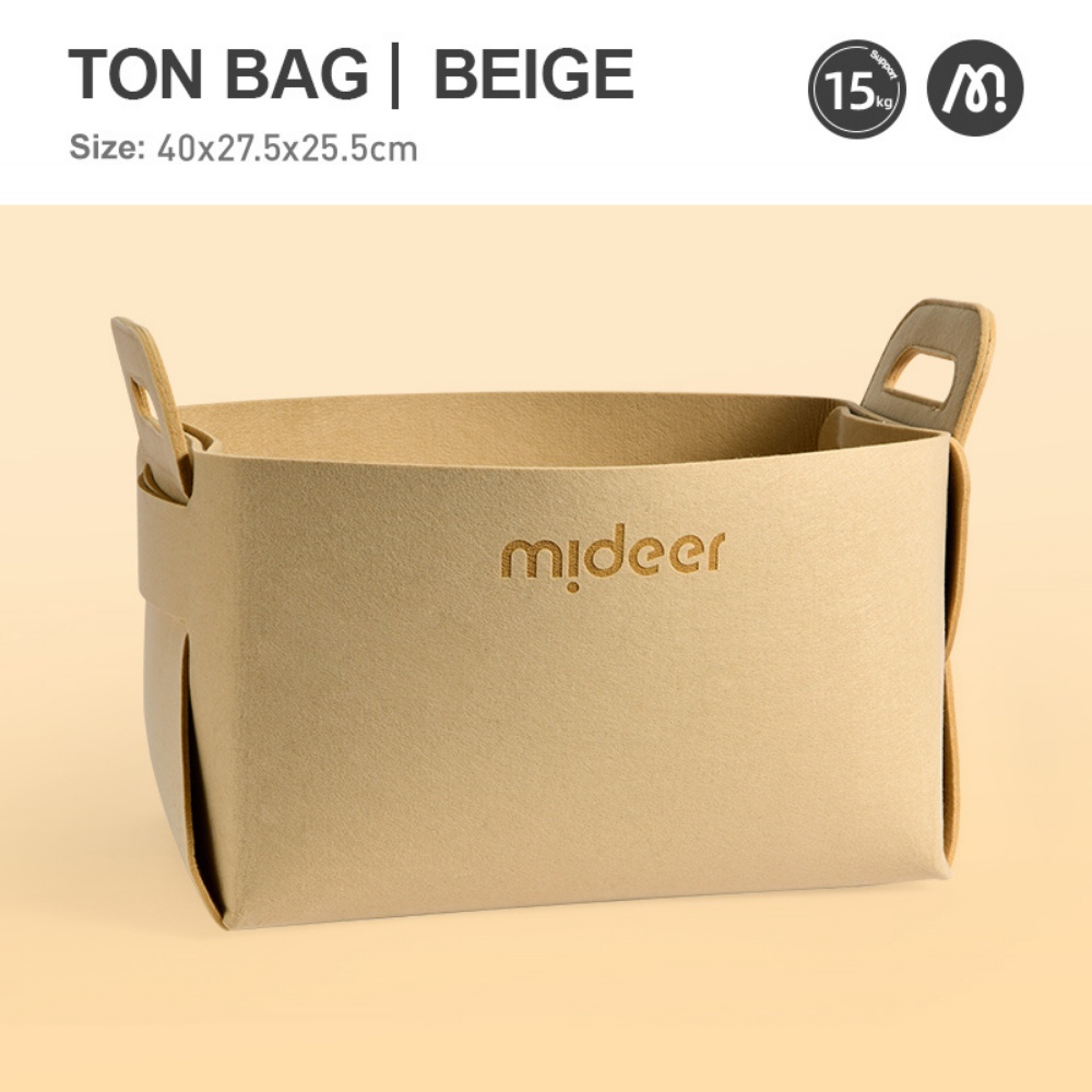 Mideer - Toy Storage Bag: Organiser for Kids Room - Beige - Image 2