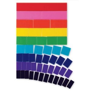 EDX Education - Fraction Tiles - 1 to 12th - Mini Unprinted - 51pcs