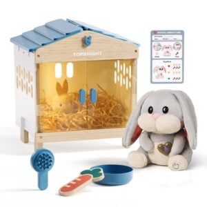 TopBright - Pretend Play Pet Care Kit - Interactive Bunny with Sound & Lights