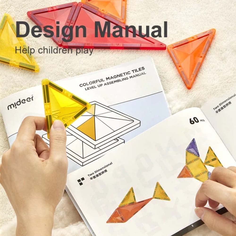 Mideer - Colourful Magnetic Tiles Building Set - 100pcs - Image 7