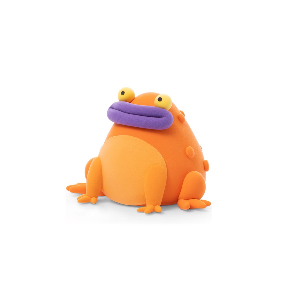 Hey Clay - Modelling Air-Dry Clay with Fun Interactive App - Orange frog, Series Exotic Pets, 3 cans - Image 3