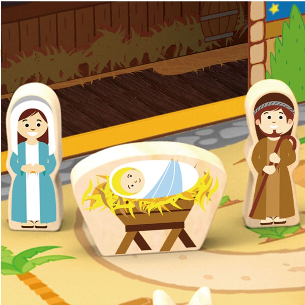 hi Pando - Nativity Scene - Wooden Christmas Story Play Box Set - Image 4