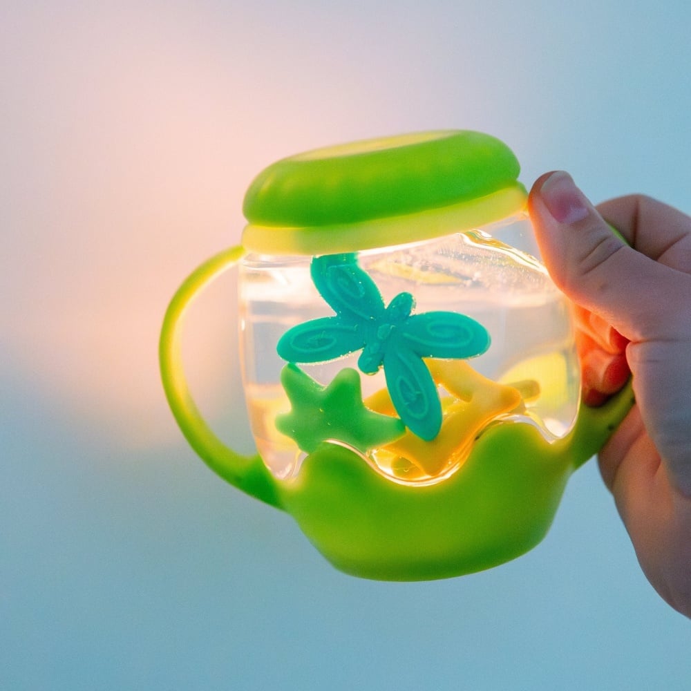 Glo Pals - Water Activated Sensory Mini Play Jar - Green - Image 4
