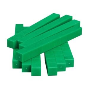 EDX Education - Base Ten Blocks - Plastic - Green Rods - 50pcs Polybag
