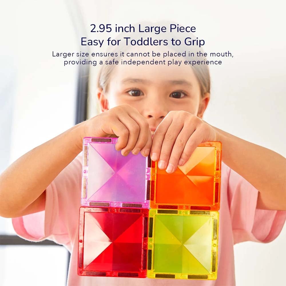 Mideer - Colourful Magnetic Tiles Building Set - Warm Colours - 20pcs - Image 5