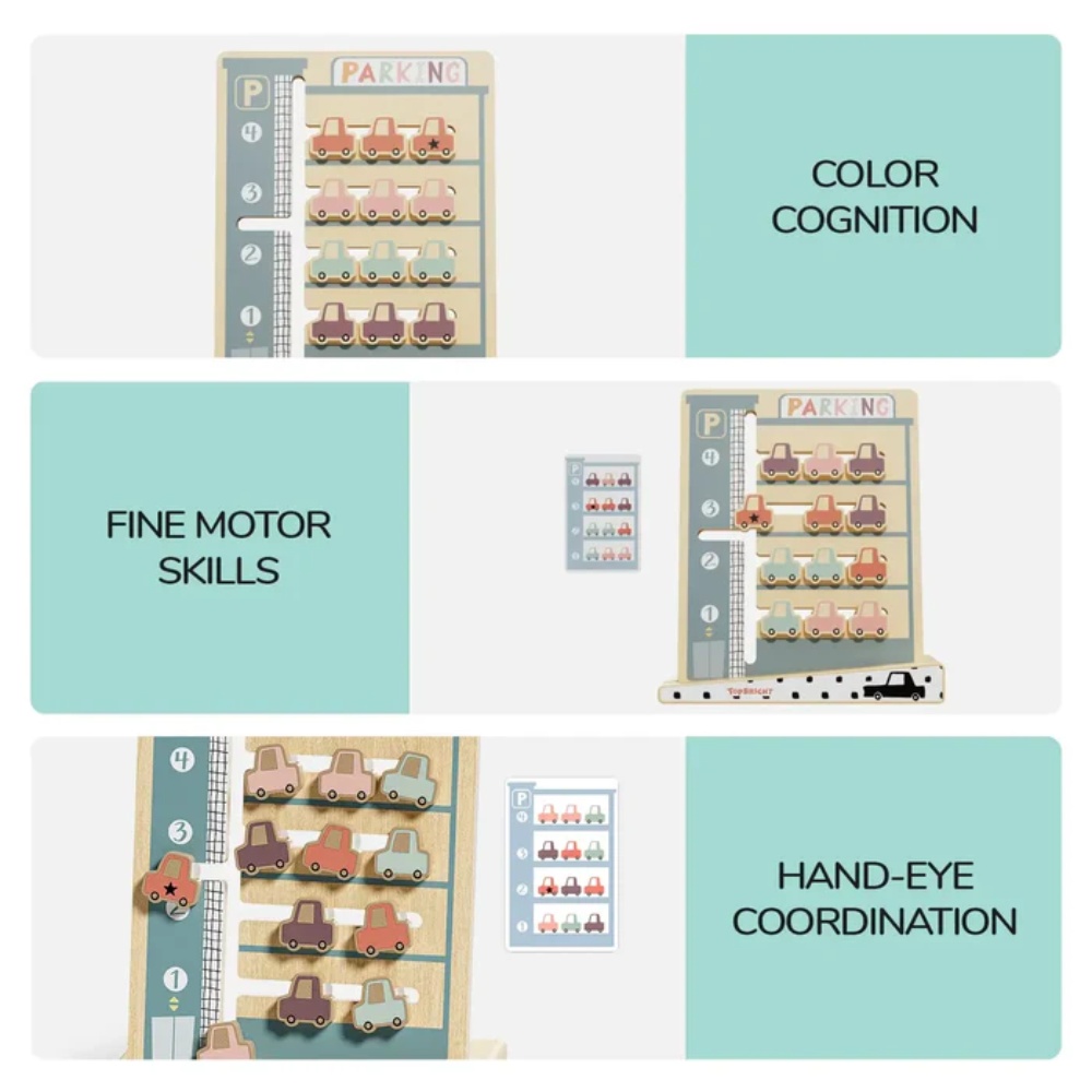 TopBright - Montessori Parking Challenge: Sliding Puzzle Board Game for Kids - Image 3